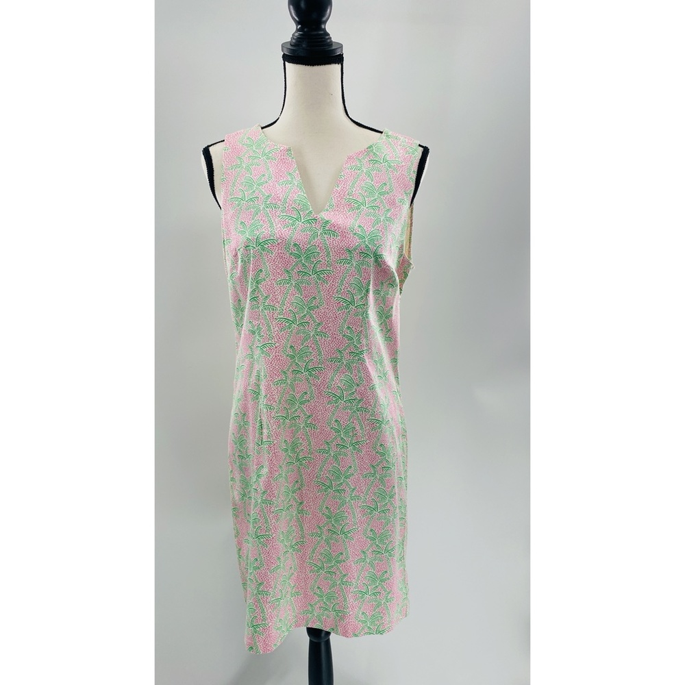 C&C‎ California Sleeveless Pink Palm Tree Printed  V-Neck Dress